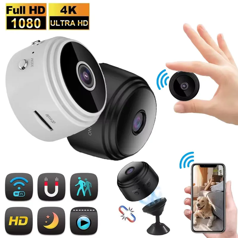 Home Security Prices - ミニワイヤレス赤外線暗視カメラA9,ホームセキュリティ監視カメラ,リモートボイスレコーダー,ビデオカムコーダー,wifi,HD 720p