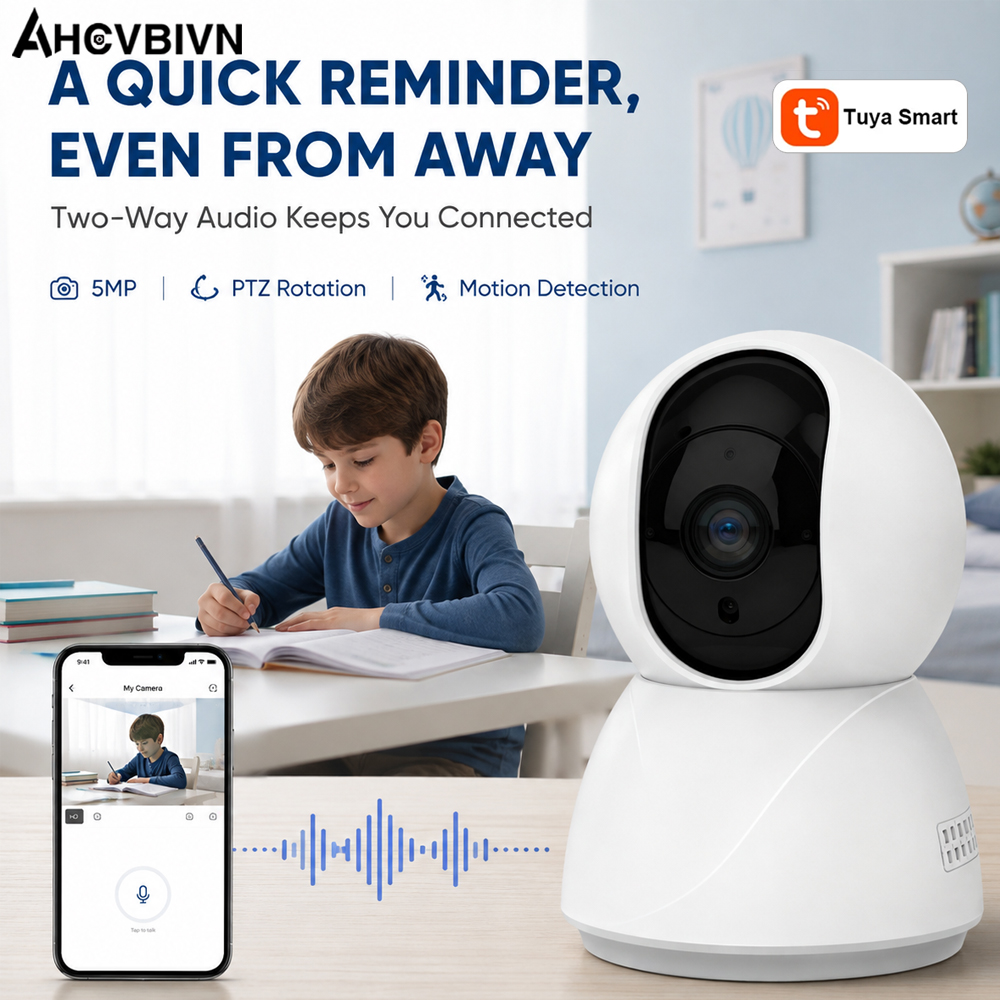 Home Security Google Camera - 5MP WiFi 室内セキュリティカメラ AI スマート自動追跡 360