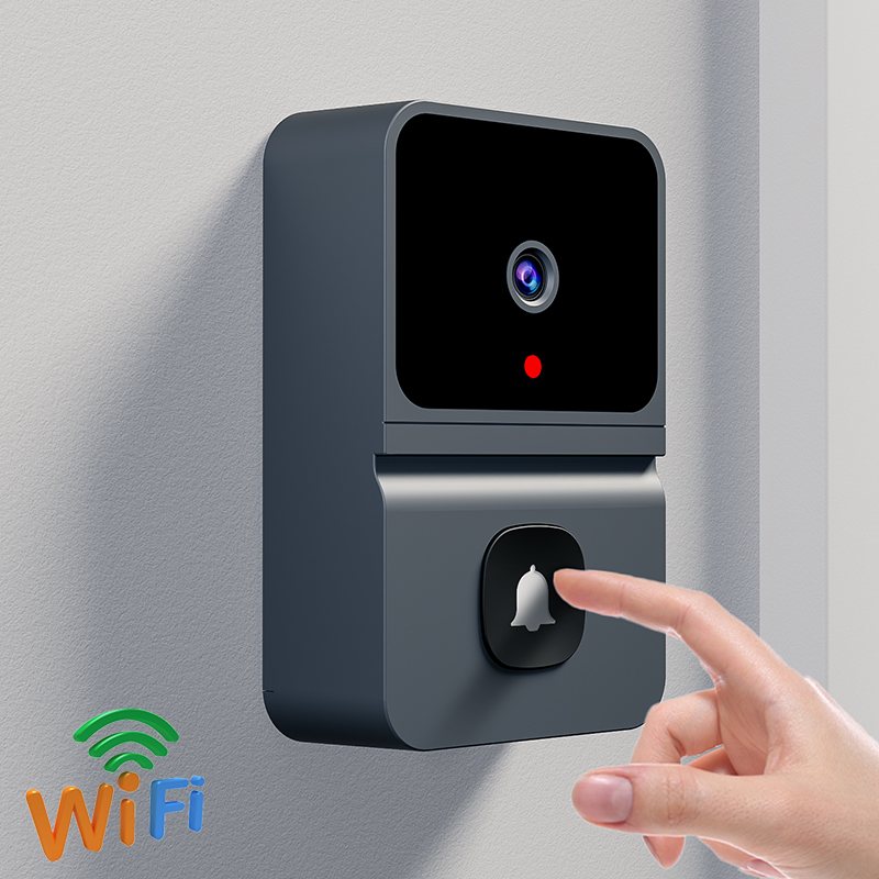 Home Security Ring Camera - ドアベル,ワイヤレスホームビデオ,セキュリティカメラ,ドアベル,暗視装置,充電式,Wi-Fi付きドアベル