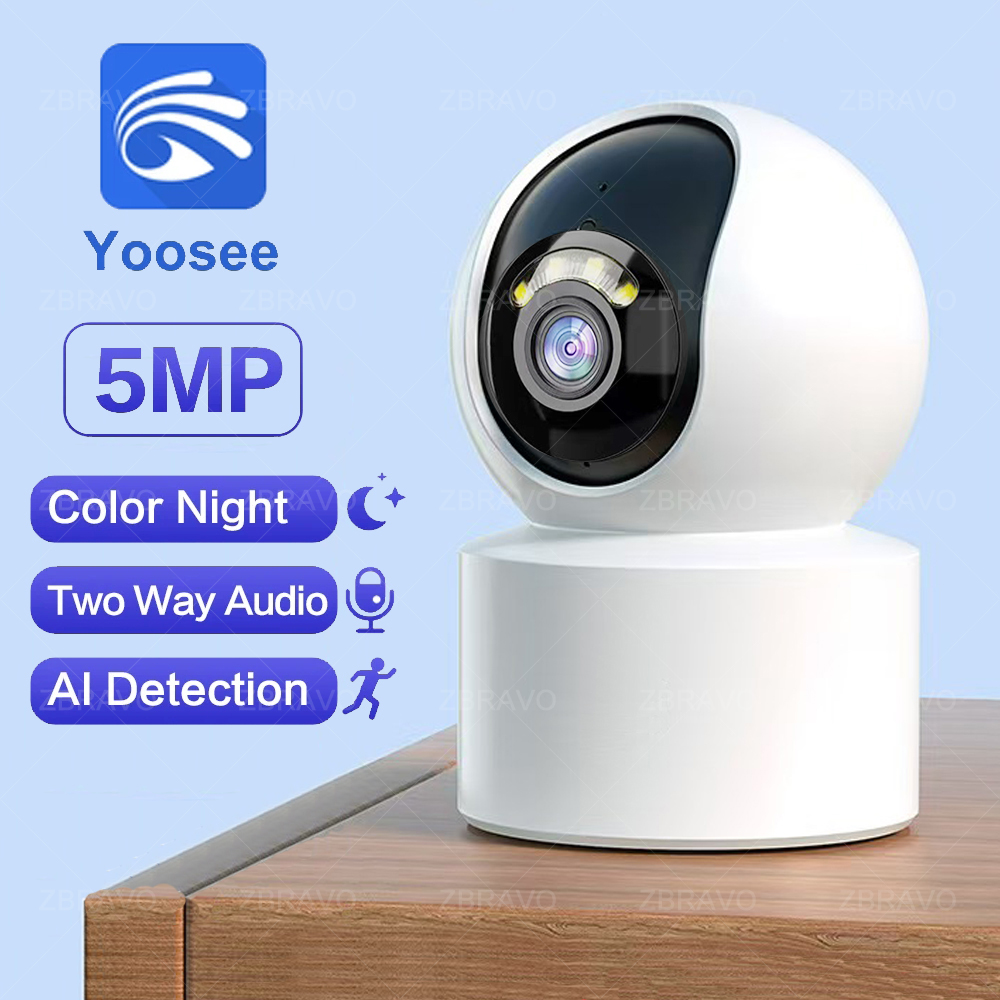 Home Security Ai - Yoosee 5MP WiFiセキュリティPTZ屋内IPカメラ 3MPスマートホーム安全カラーナイトビジョンサイレンアラームヒューマノイド検出AI追跡