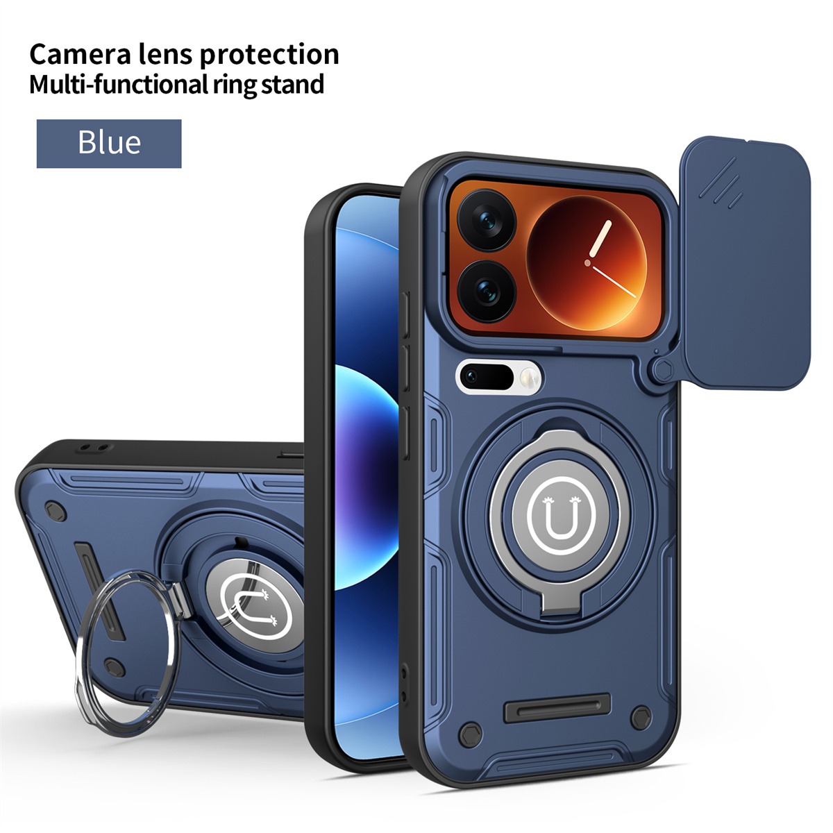 Xiaomi Home Security 360 - 耐衝撃360 ° 回転可能な磁気スタンド付きスマホケース Xiaomi 17 Pro