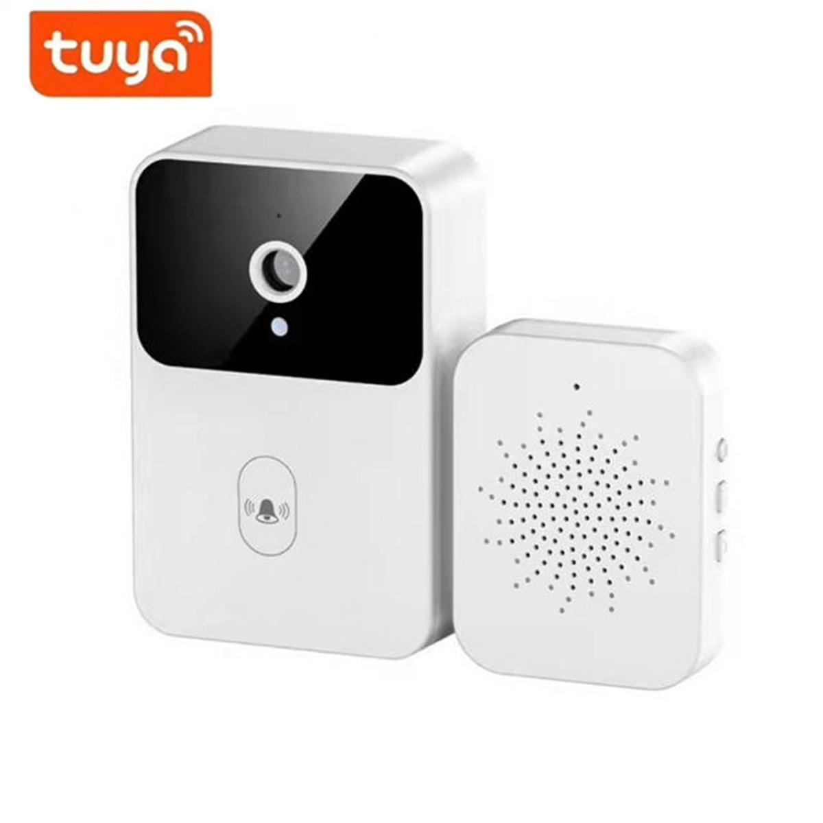 Home Security Video Cameras - ワイヤレスドアベル WiFi Tuya 屋外 HD カメラドアベルナイトビジョンビデオインターホン音声変更ホームセキュリティモニター用