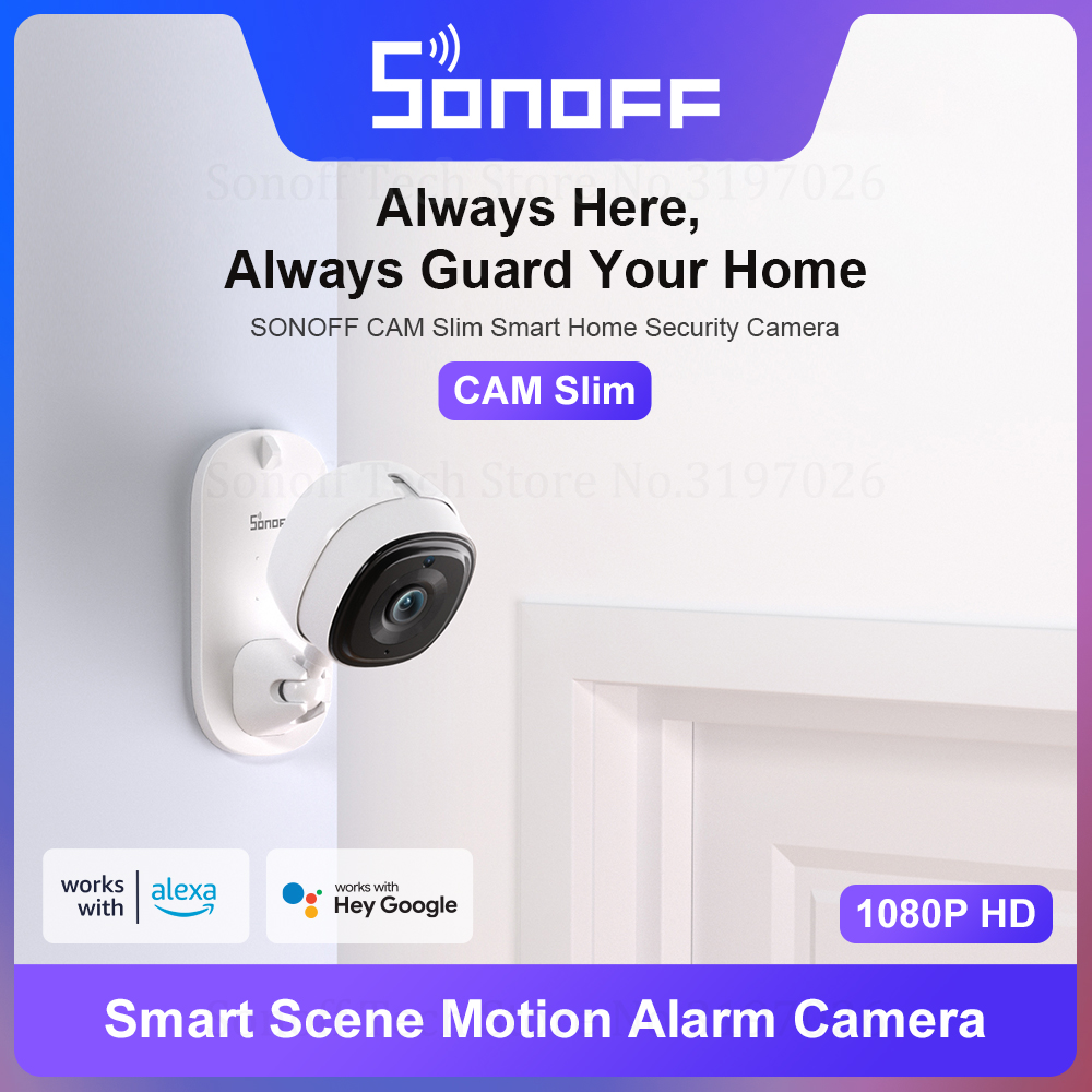Home Security Google Camera - Sonoff-スマートホームセキュリティカメラ,モーション検出,アラームシーン,リンケージ,エラー,Alexa,Google, 1080p HD,wi-fi,iot,スリム