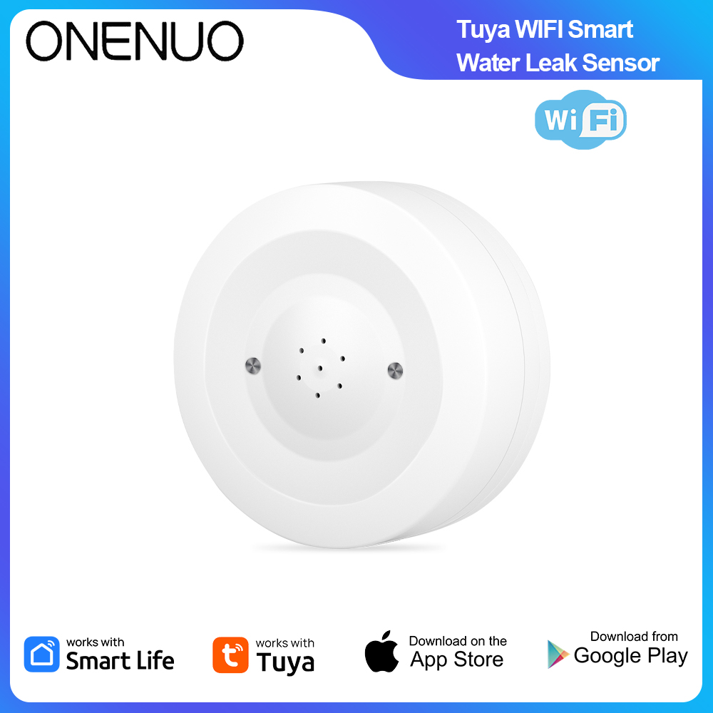 Home Security Devices - ONENUO WiFi Tuya 水漏れセンサー 水漏れ検知器 IP55