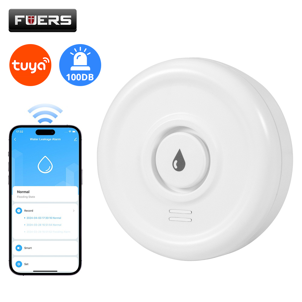 Home Security Devices - スマート漏水検知器,水位センサー,家庭用警報システム,Tuya,セキュリティ,燃料