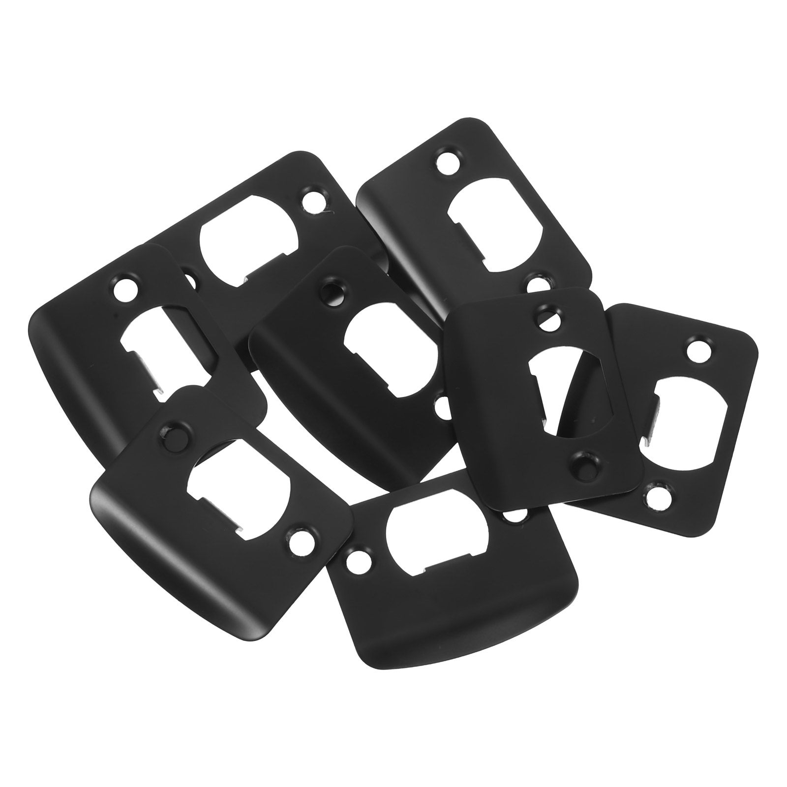 Door Reinforcer Kit - 8個入り ブラック デッドボルト ストライクプレート ネジ付き ステンレス製