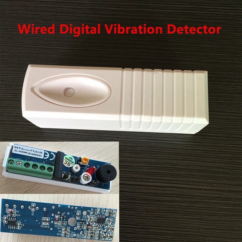 Home Security Alarm - 1 個セキュリティアラームインテリジェントデジタル有線振動検出器アラーム衝撃センサー検出器盗難家庭用警報システム