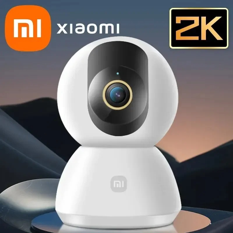 Home Security Camera Xiaomi Mi 360 - オリジナルXiaomiスマートカメラ2K 1296P HD 360度角度調整可能 室内ベビーセキュリティモニター WIFIナイトウェブカメラ