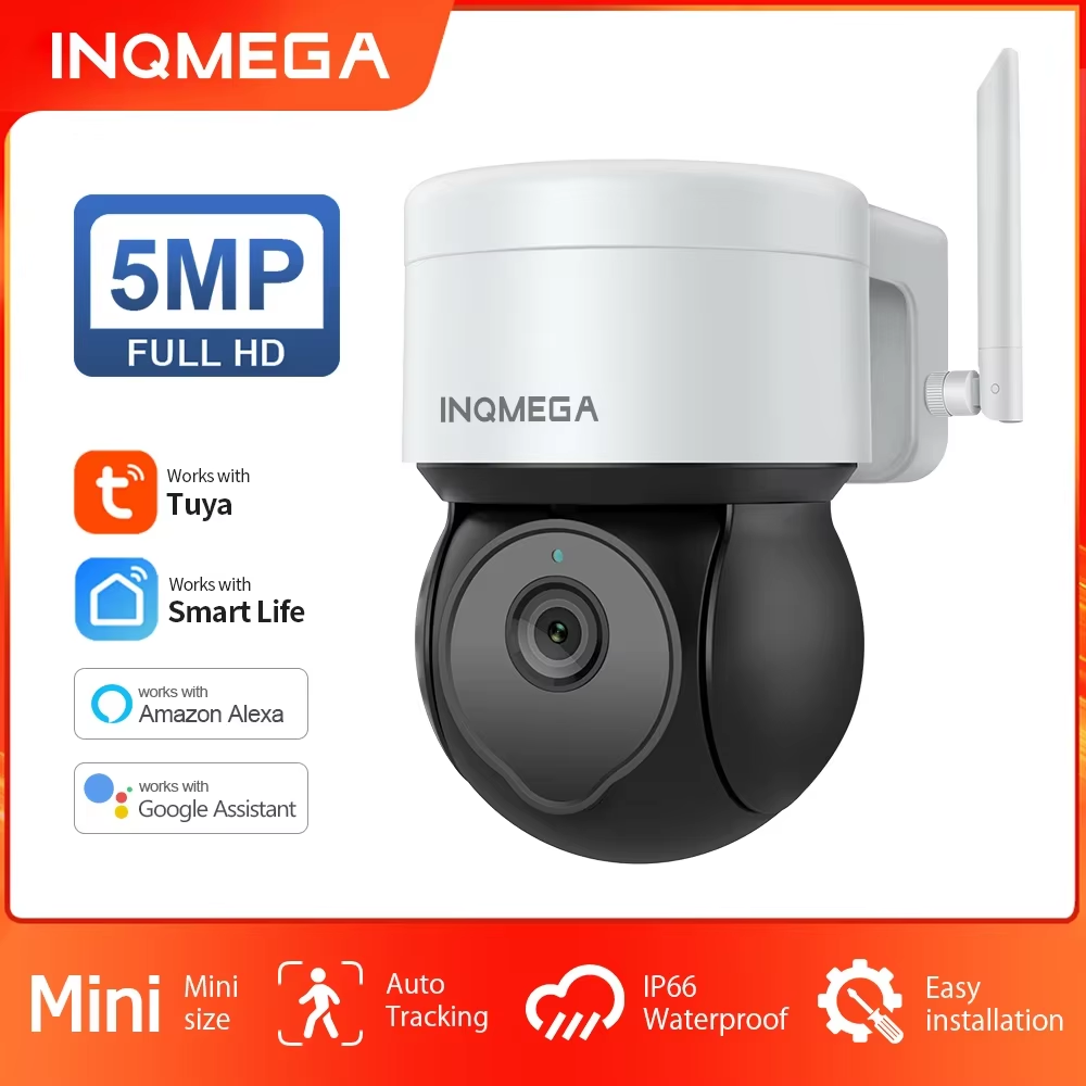 Home Security Google Camera - INQMEGA 5MP Tuya 屋外 PTZ カメラ