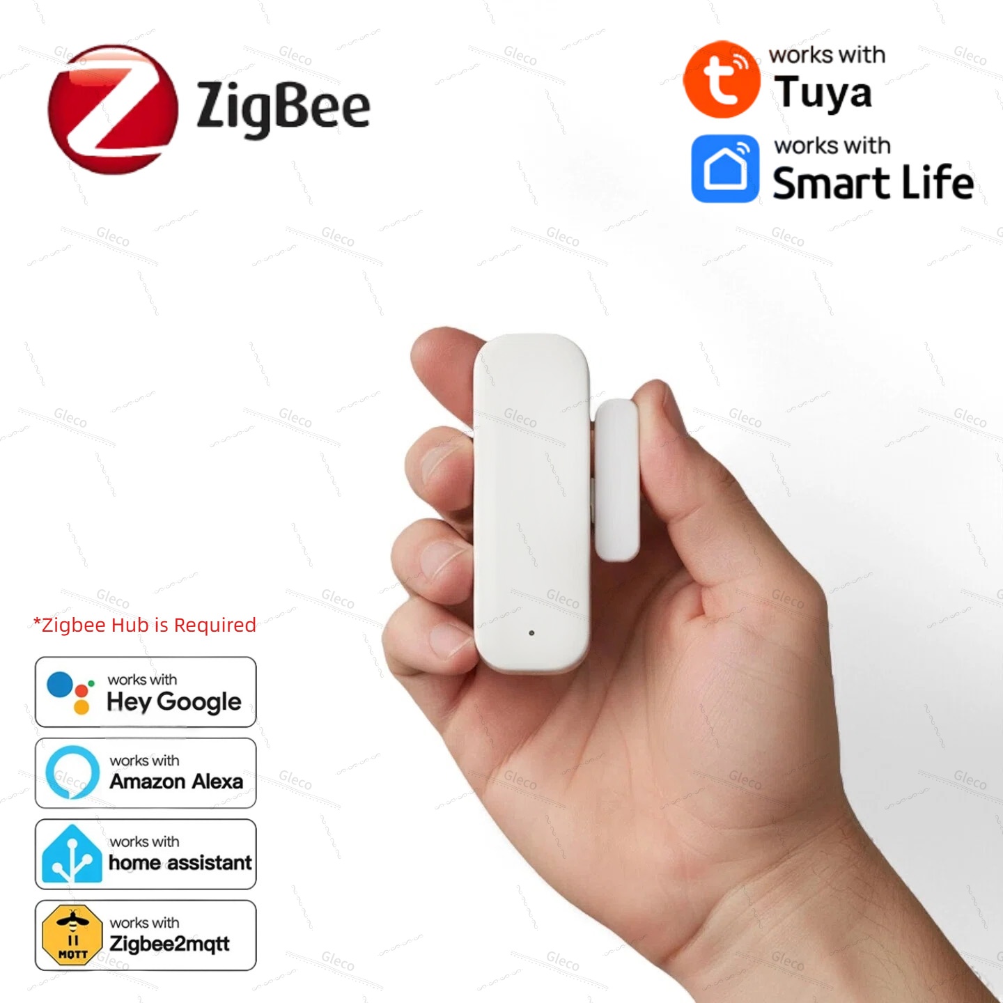 Home Security Devices - Tuya Zigbee ドア窓センサー アラーム検知器 盗難防止 磁気接触式