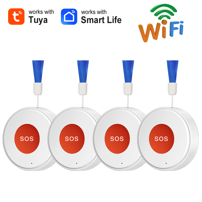 Home Security Devices - スマートライフアプリ WiFi SOS緊急ボタン Tuyaホームセキュリティ 高齢者/子供向け ワンクリックコールヘルプアラーム