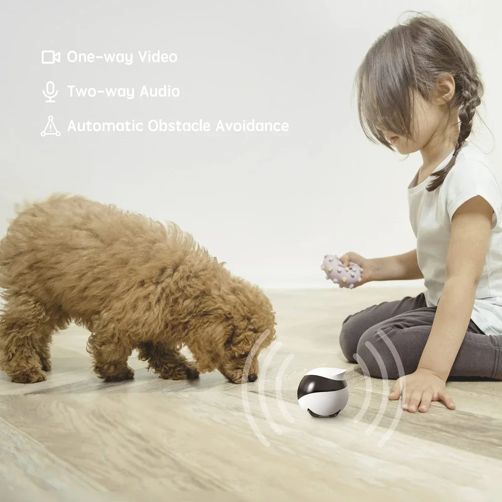 Home Security Robot Dog - 犬猫用ロボット 1080P ホームセキュリティ ペット スタートライト ナイトビジョン