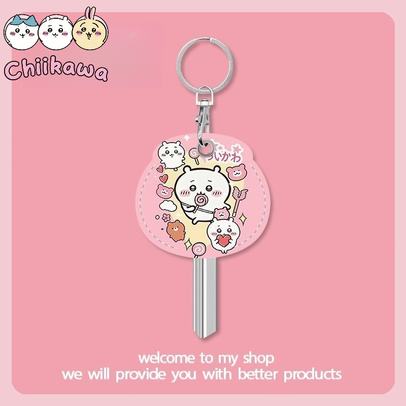 Home Security Doors - Chiikawa かわいい漫画ハチワレキー保護スイートドアロックキーセットホーム寮キーハンドルキーホルダー収納カードセットギフト