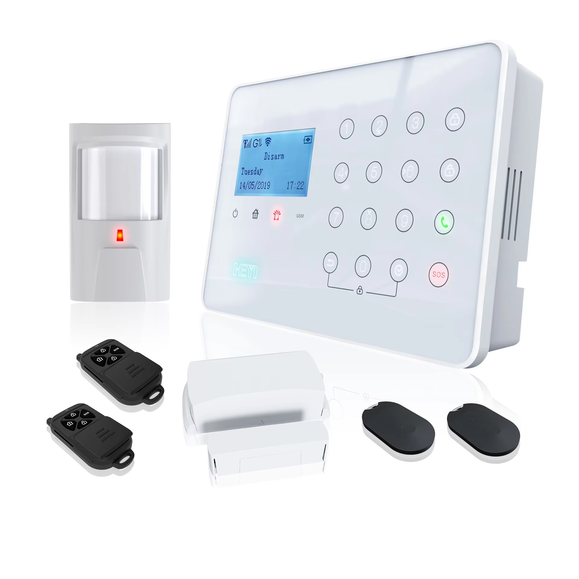Home Security Alarm - 警報システム 家庭用ワイヤレスセキュリティシステム 屋外 PIR モーションセンサー 私道警報システム