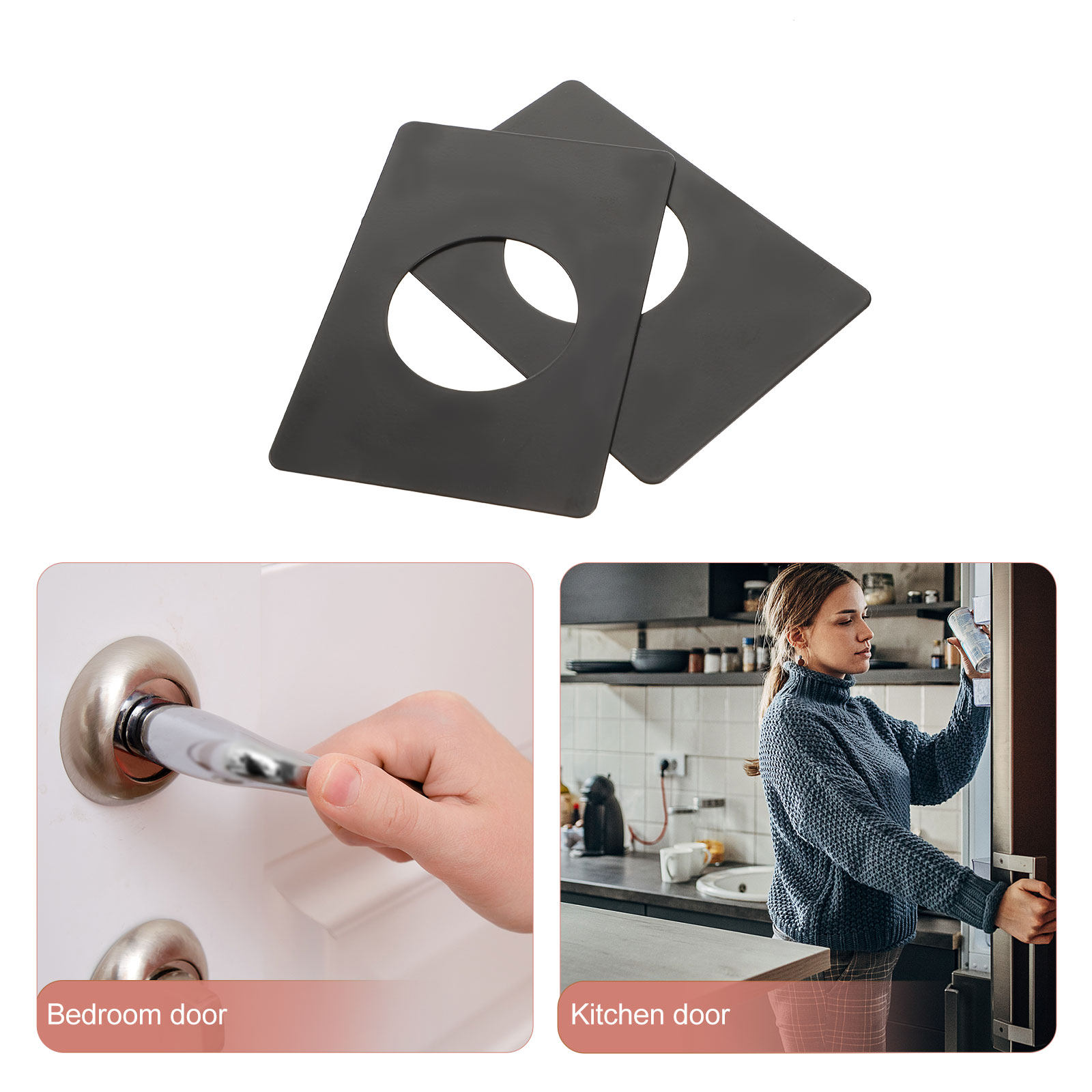 2 個の耐摩耗性ステンレス鋼ドアロック補強プレートデッドボル - Door Reinforcer Kit のレビューと価格
