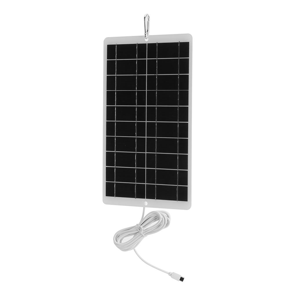 8W 5V ポータブルソーラーバッテリー充電器 Type-C - Home Security Panel のレビューと価格