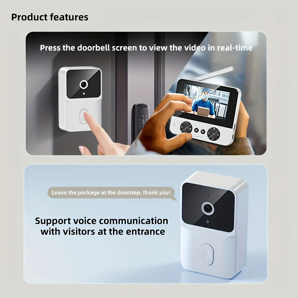 5インチスマートリングドアベルカメラ ワイヤレスビジュアルイ - Home Security Ring Camera のレビューと価格