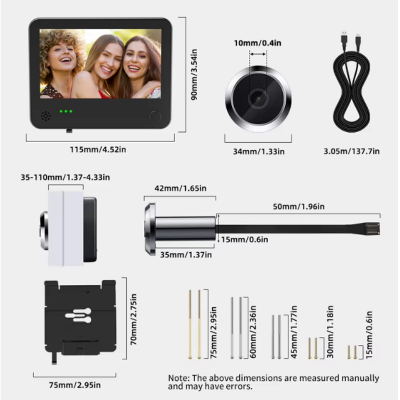 Danmini 4.3インチ 2K スマートライフ WiFi - Home Security Video Cameras のレビューと価格