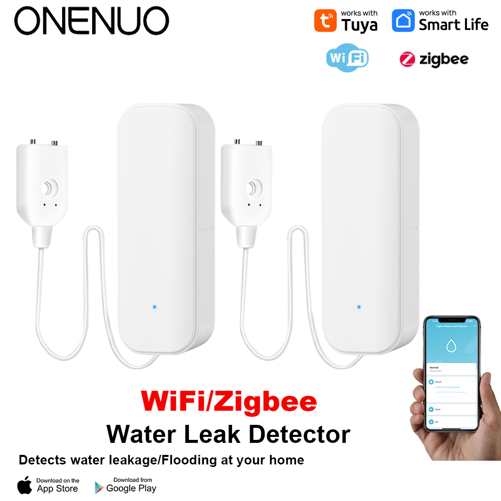 WiFi/Zigbee 水センサー Tuya 漏水警報洪水漏 - Home Security Devices のレビューと価格