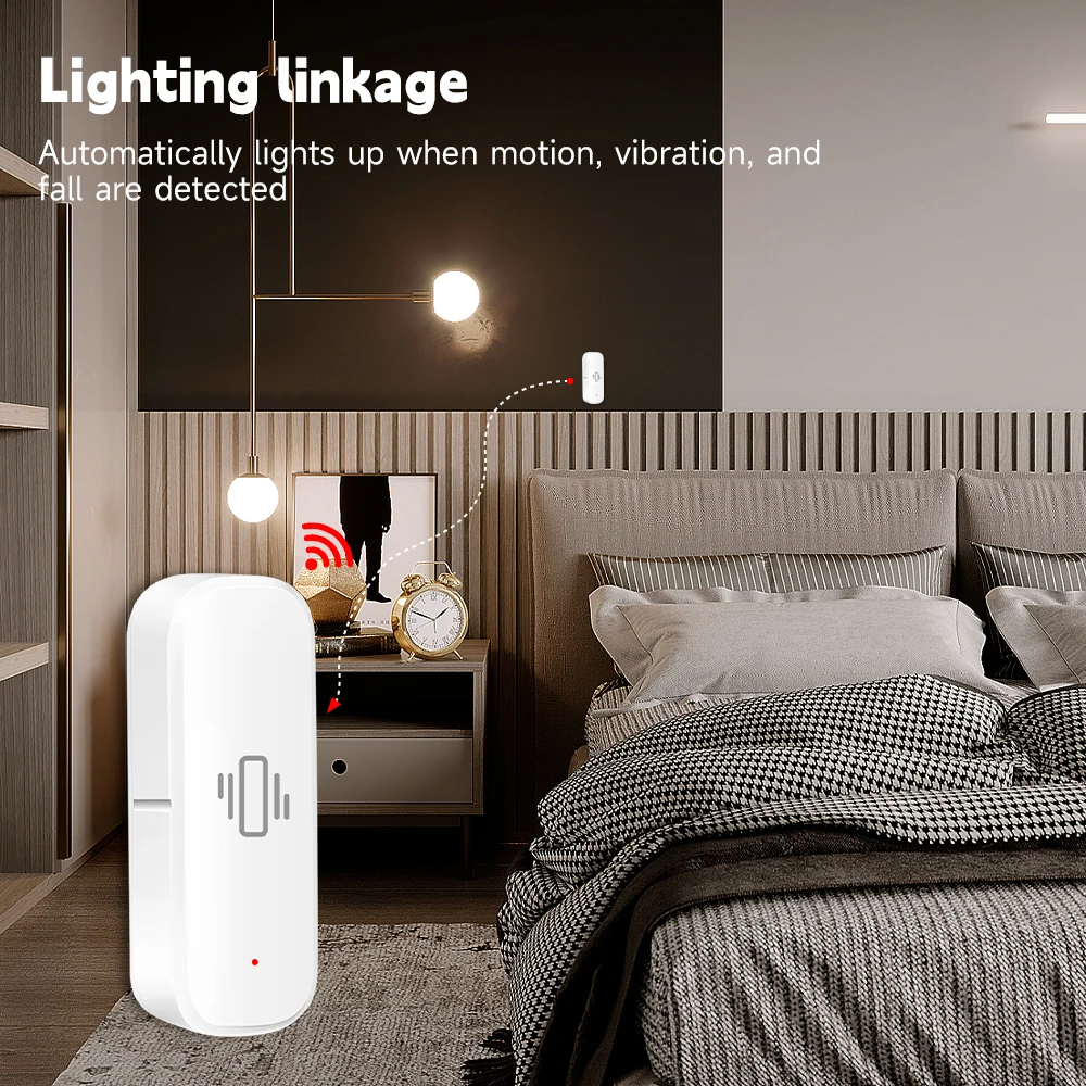 WiFi/Zigbee スマート振動センサー Tuya Sm - Home Security Alarm のレビューと価格