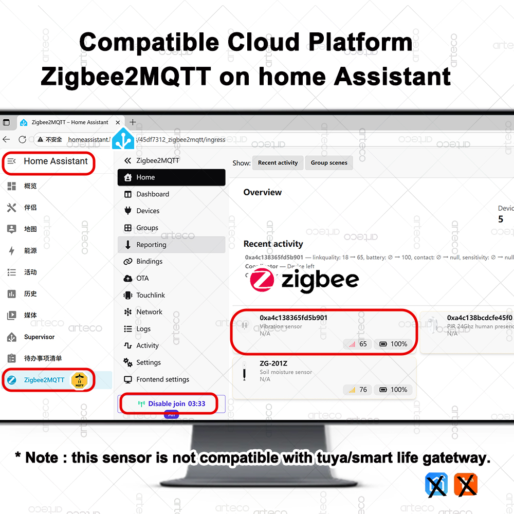 スマート ZigBee 3.0 振動センサー リモートモニタ - Home Security Devices のレビューと価格