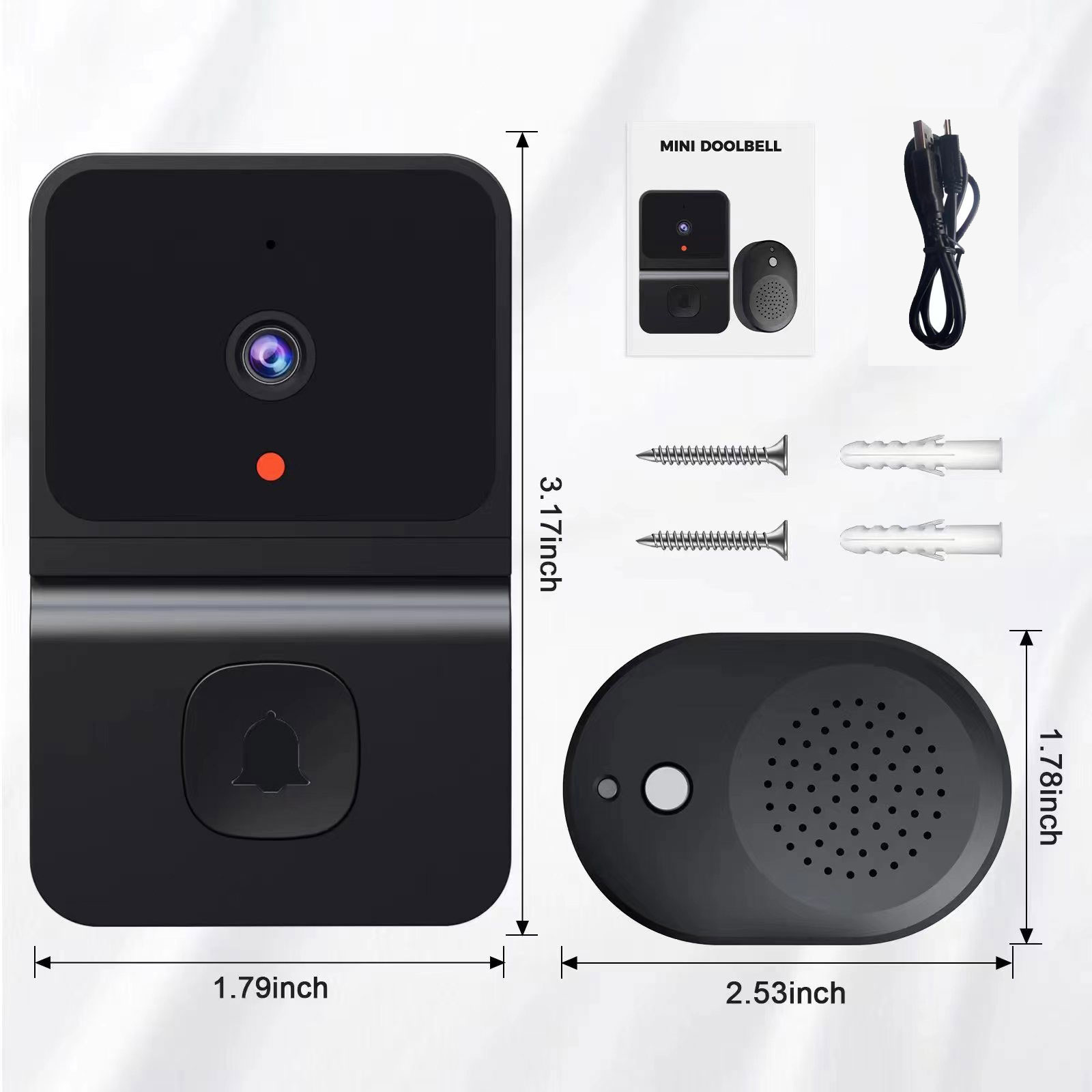 ドアベル,ワイヤレスホームビデオ,セキュリティカメラ,ドアベ - Home Security Ring Camera のレビューと価格