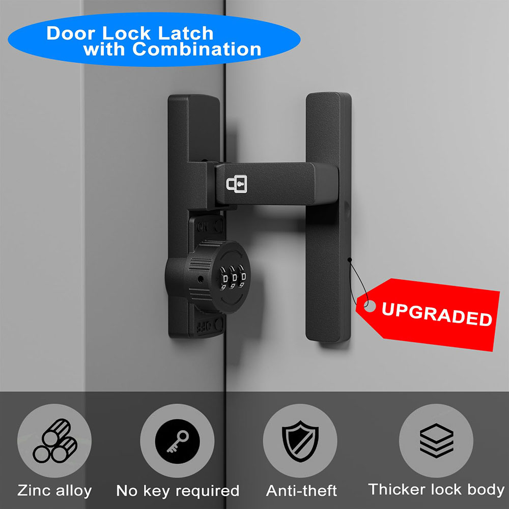 セキュリティ納屋ドアロック 3桁コンビネーションロック ホー - Home Security Doors のレビューと価格