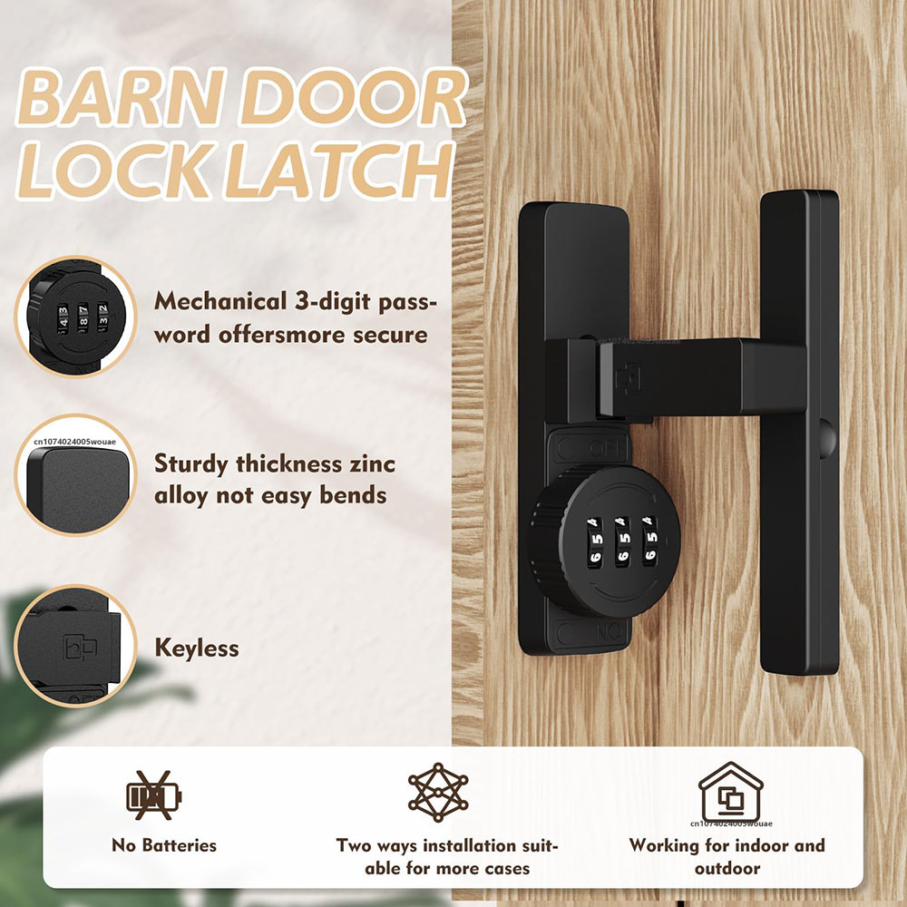 セキュリティ納屋ドアロック 3桁コンビネーションロック ホー - Home Security Doors のレビューと価格