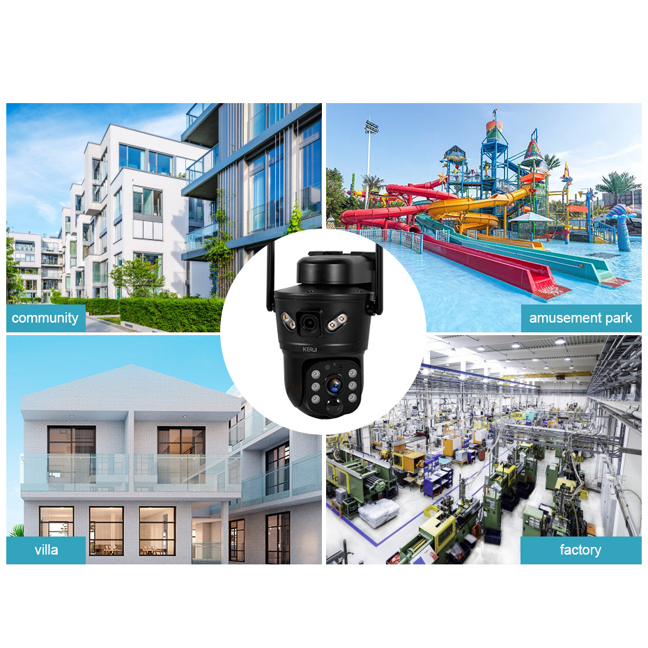 KERUI 6MP WIFI 4Gソーラーカメラ デュアルレ - Home Security Video Cameras のレビューと価格