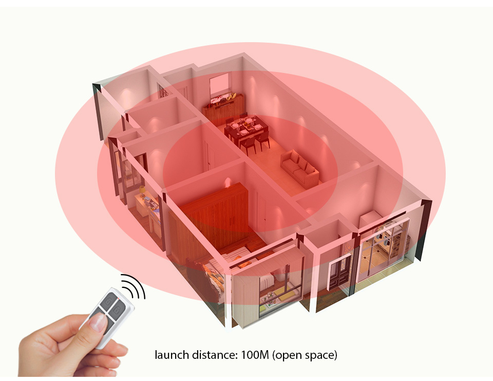 RC531 ワイヤレスポータブルリモコン 4ボタンキーチェー - Home Security Devices のレビューと価格