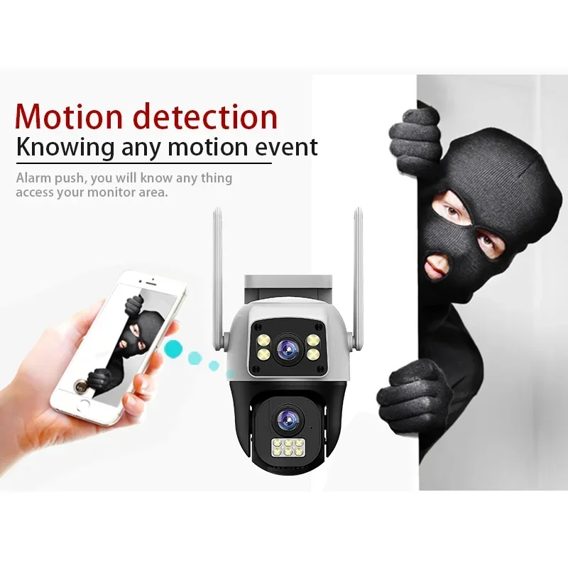 8MP 4K WIFI IPカメラ PTZ屋外デュアルスクリ - Home Security Ai のレビューと価格