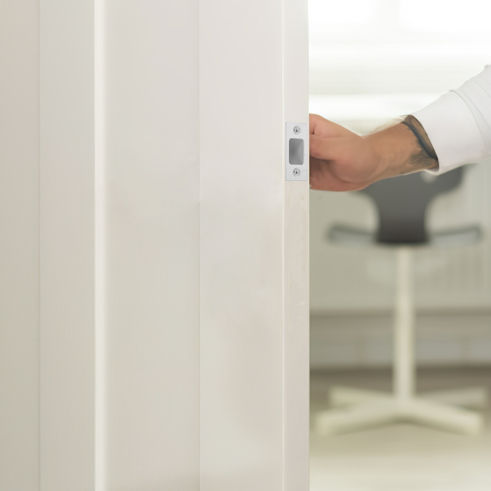 4個入りステンレス製ストライクプレート 多用途ドアフレーム補 - Home Security Doors のレビューと価格
