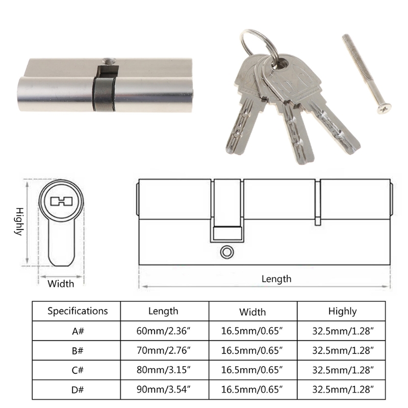 キー付きエントリードアロックシリンダーロックセット 3 キー - Home Security Doors のレビューと価格