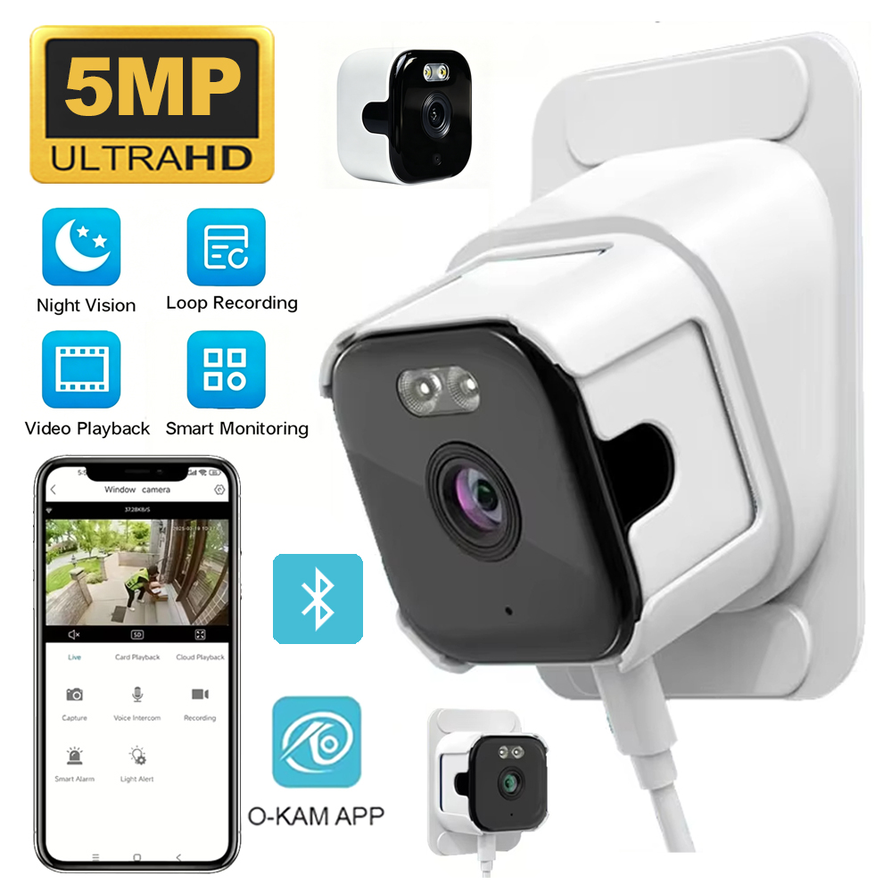 5MP ウィンドウセキュリティカメラ 5GHz WiFi 屋 - Home Security Google Camera のレビューと価格