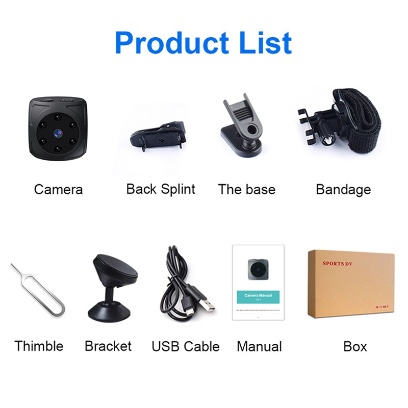 ミニHDカメラ 1080p ポータブル小型ナニーカム ビデオ - Home Security Video Cameras のレビューと価格