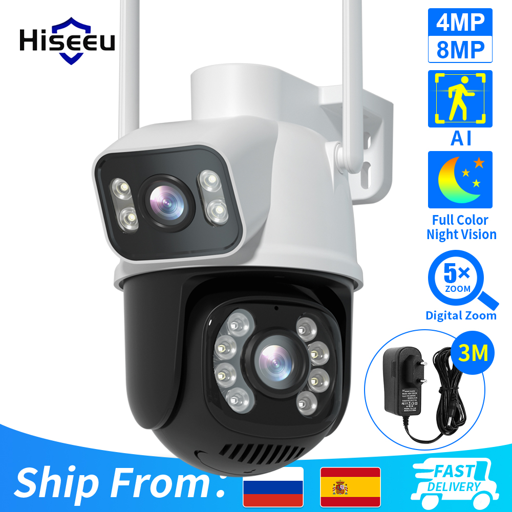 Hiseeu 4K 8MP PTZ Wifi IP カメラデ - Home Security Camera Xiaomi のレビューと価格