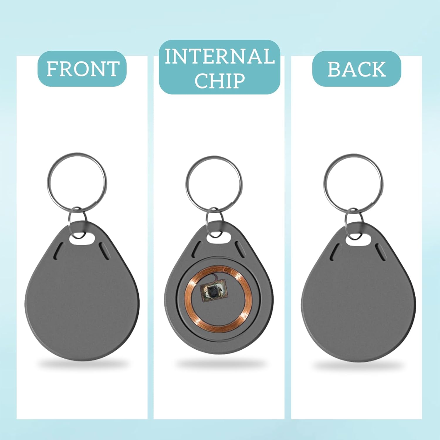 100P NFCスマートキータグカード、RFIDキーホルダー - Home Security Key Fob のレビューと価格