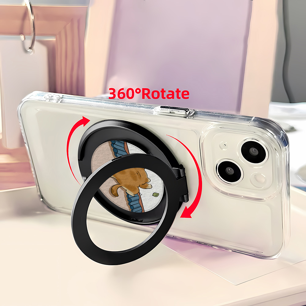漫画猫フィンガーグリップユニバーサル携帯電話スタンド360度 - Home Security Service のレビューと価格
