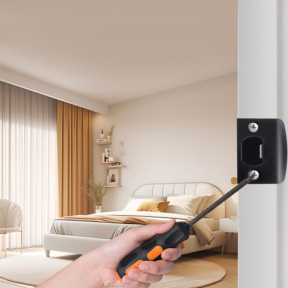 2個入りステンレス製ドアストライクプレートD型セキュリティカ - Home Security Doors のレビューと価格