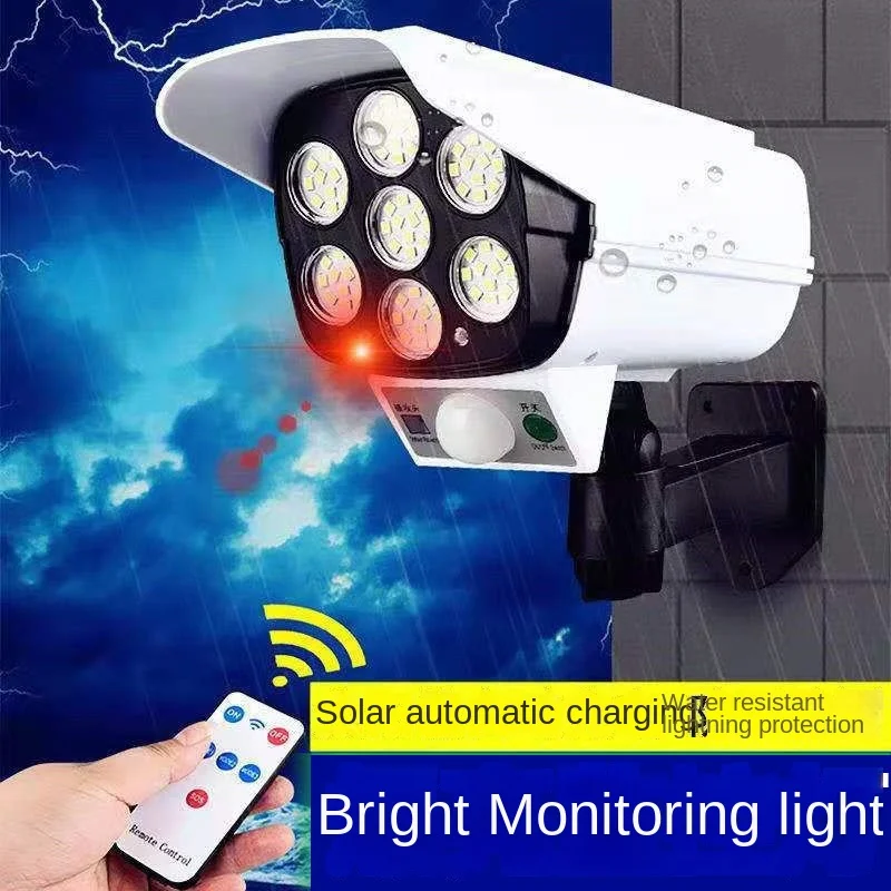 屋外ソーラーライトモーションセンサーセキュリティダミーカメラ - Home Security Video Cameras のレビューと価格
