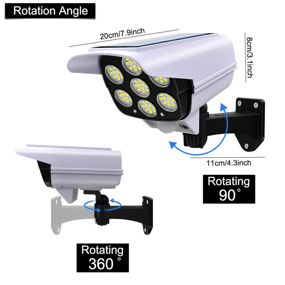 屋外ソーラーライトモーションセンサーセキュリティダミーカメラ - Home Security Video Cameras のレビューと価格