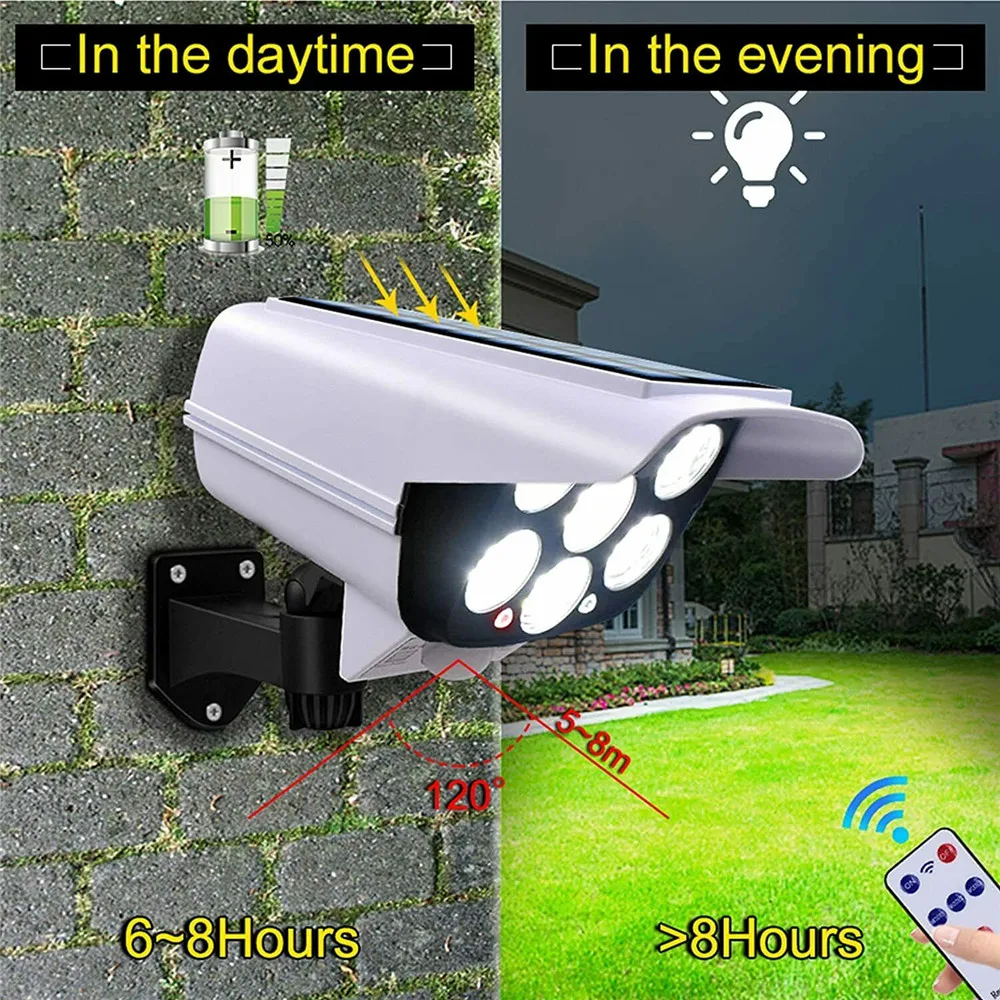 屋外ソーラーライトモーションセンサーセキュリティダミーカメラ - Home Security Video Cameras のレビューと価格