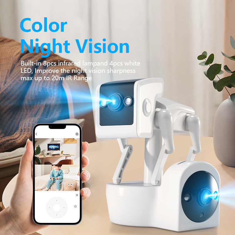 デュアルレンズロボット犬カメラ,Yooseeアプリケーション - Home Security Robot Dog のレビューと価格