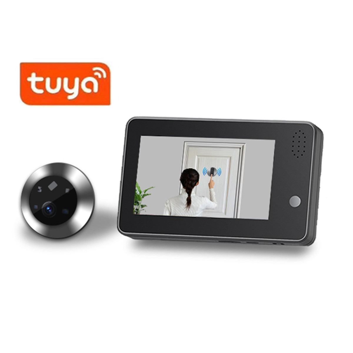 4.3インチTuya Smartlife WiFiドアベルビ - Home Security Video Cameras のレビューと価格