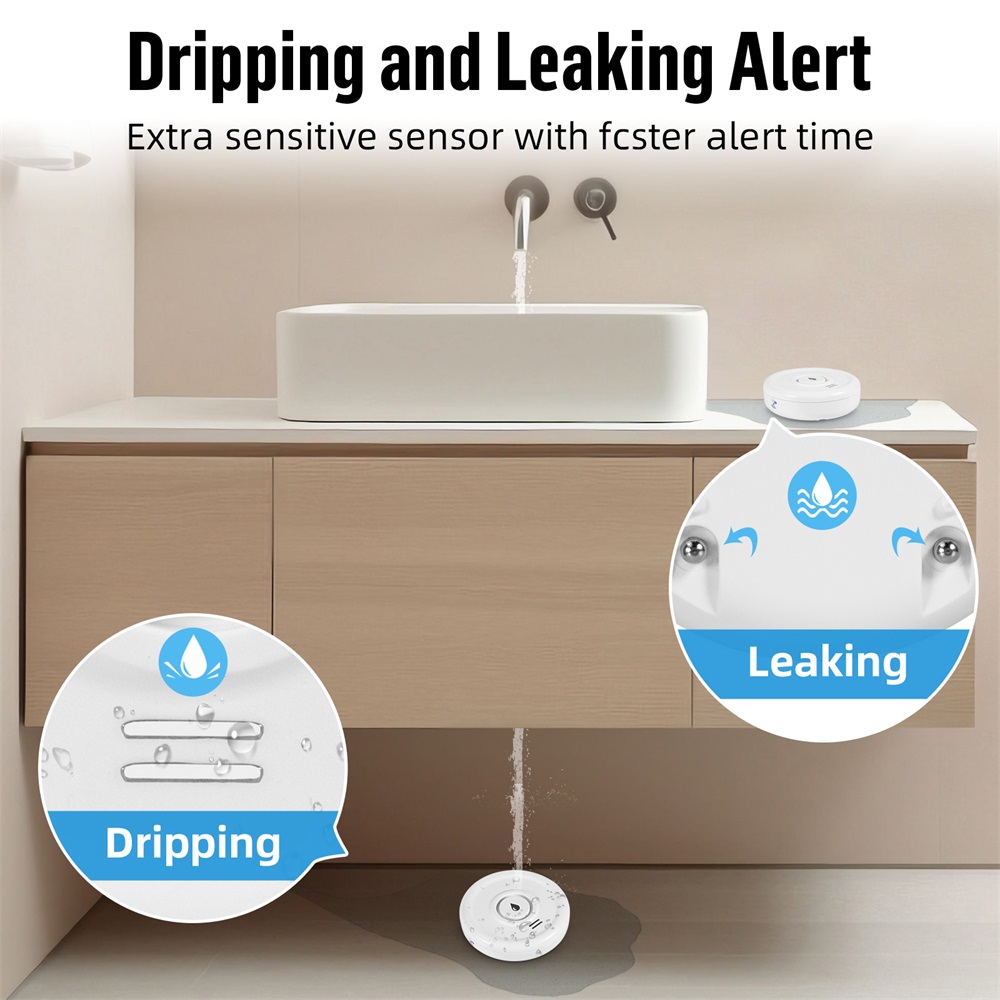 スマート漏水検知器,水位センサー,家庭用警報システム,Tuy - Home Security Devices のレビューと価格