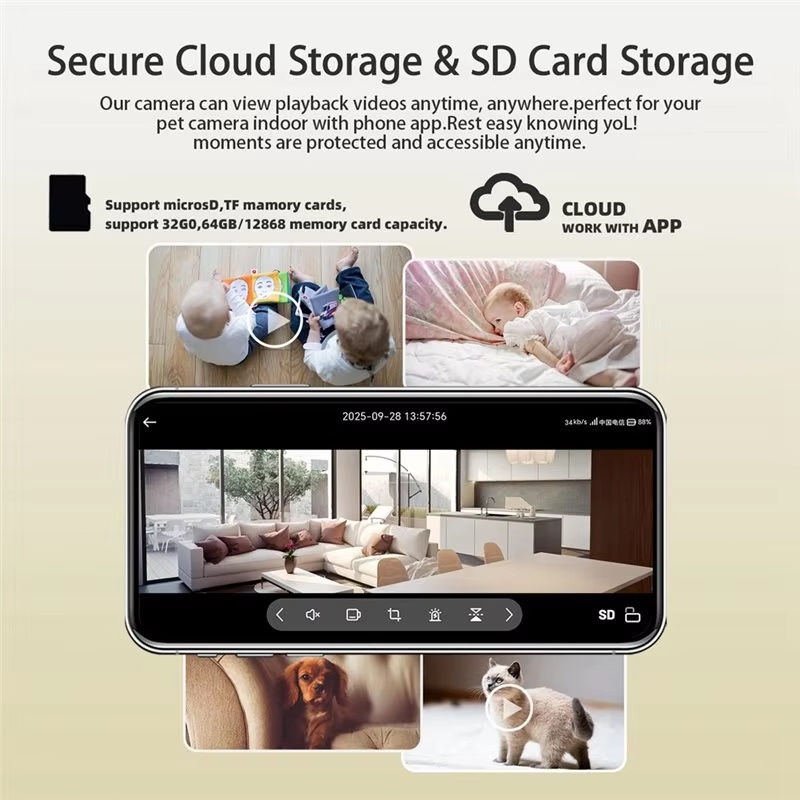 HDデュアルレンズCCTV IPカメラ Kniteアプリ A - Home Security Ai のレビューと価格