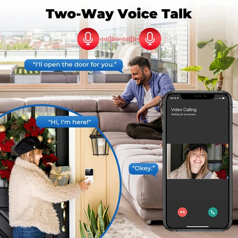 スマートホーム WiFi ビデオドアベル ワイヤレス電話 双 - Home Security Prices のレビューと価格