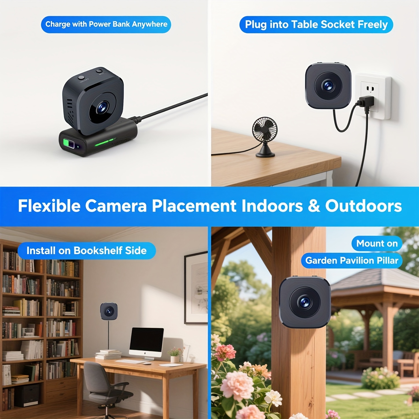 1080P HD ミニ WiFi カメラ屋内安全セキュリティ - Home Security Panel のレビューと価格