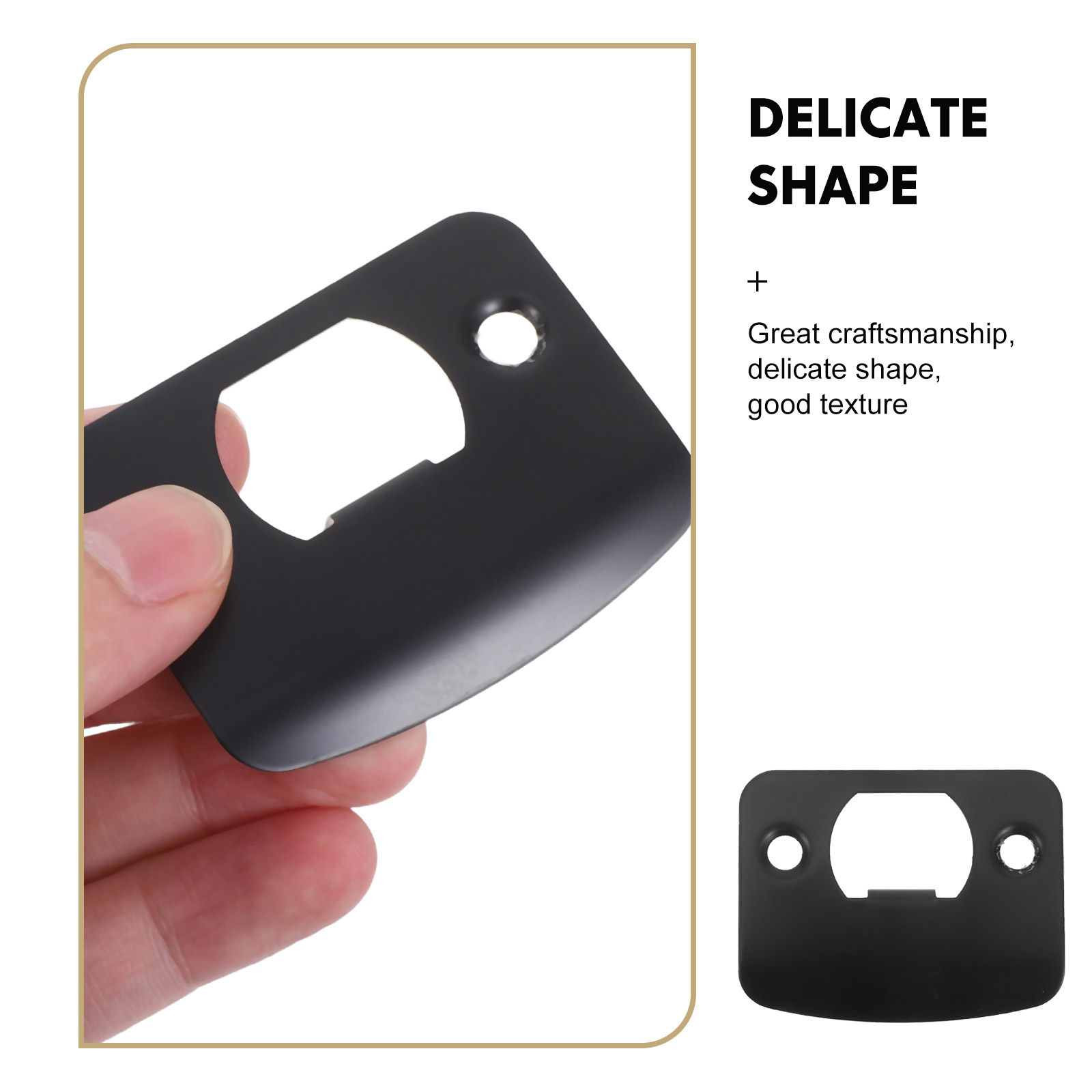 8個入り ブラック デッドボルト ストライクプレート ネジ付 - Door Reinforcer Kit のレビューと価格