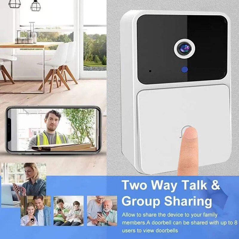 ホームセキュリティ用ワイヤレスWiFiビデオドアベル - H - Home Security Features のレビューと価格